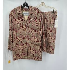 Blassport Size‎ 10 Womens Silk Skirt Suit Vintage Paisley Luxe Quiet Luxury